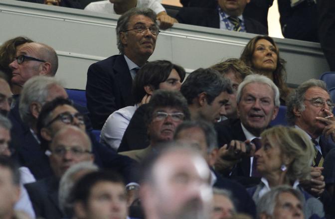 Moratti trepida in tribuna. LaPresse